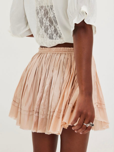 Free People Saten Mini Etek