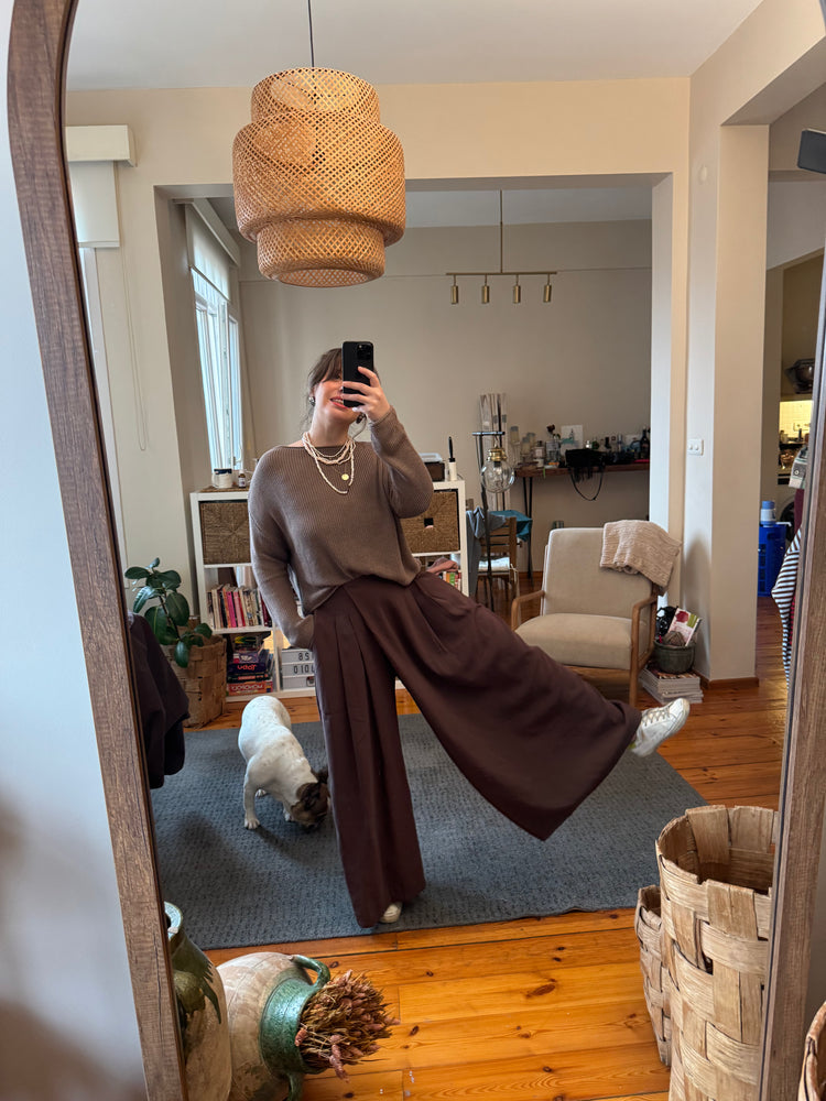 Kahverengi Etek Pantolon