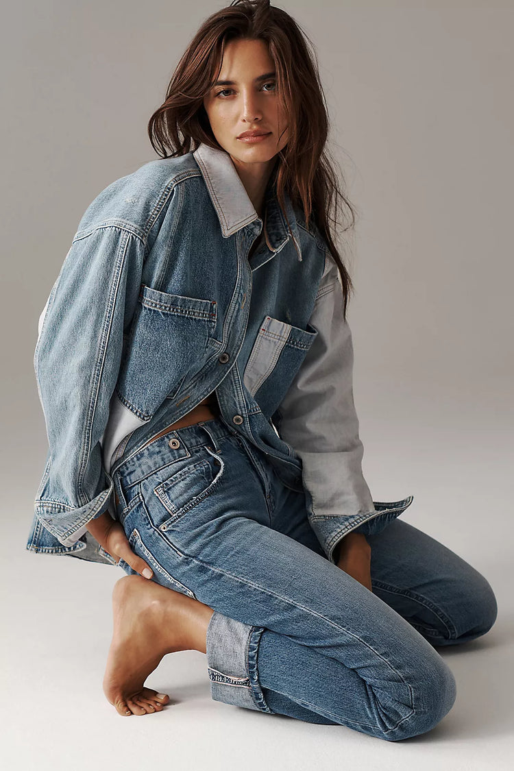 (ÖS) Oversize Free People Denim Gömlek