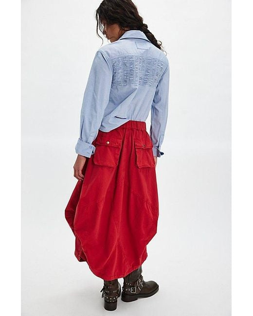 Free People Kırmızı Balon Etek