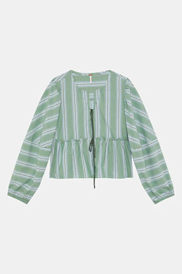 Free People Poplin Çizgili Bluz