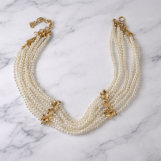 Çoklu Mini İnci Choker Kolye