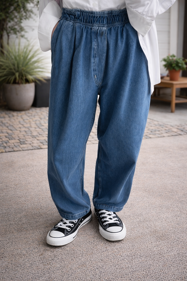 Cos Geniş Paça Beli Lastikli Jean