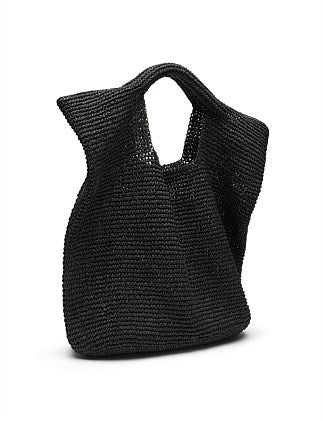 Handmade Tasarım Siyah Hasır Çanta