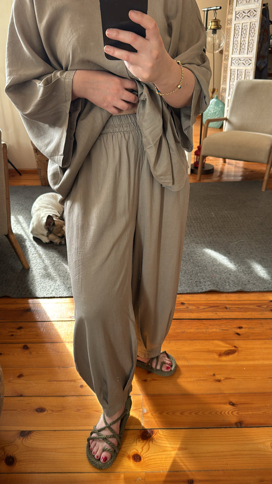 Keten Şalvar Pantolon