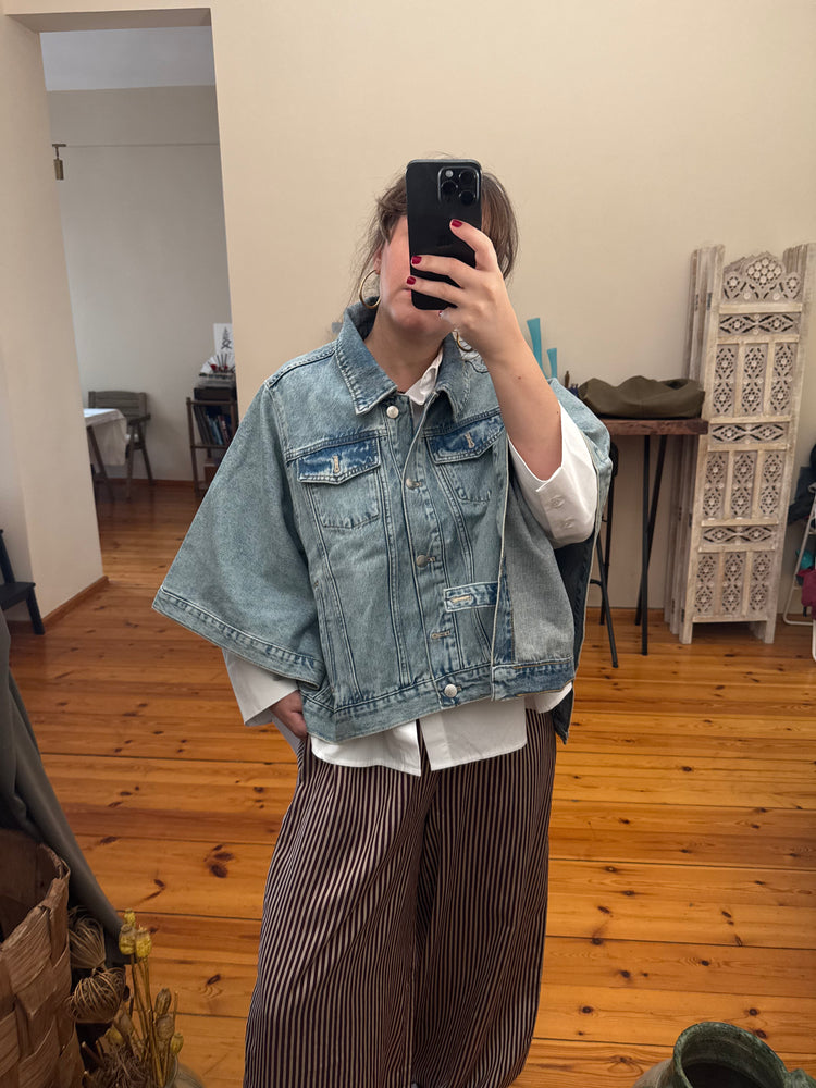 Pelerin Denim Ceket